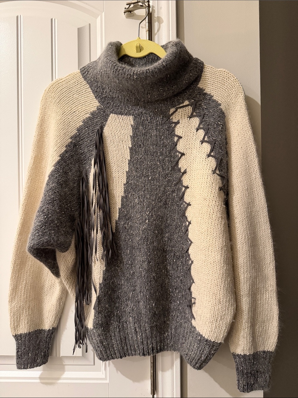 Vintage IB Diffusion Silk/Angora Mix Dolman Sleeve Turtleneck Sweater Size M